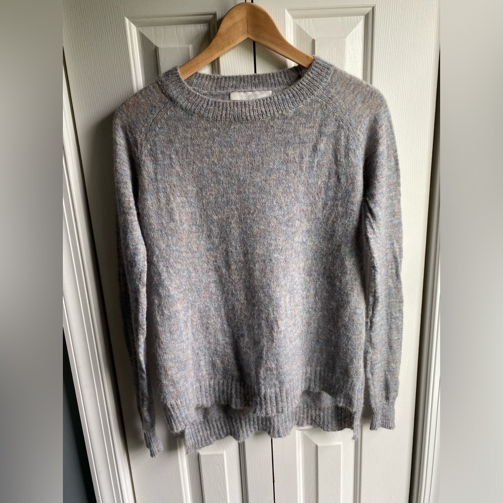 Revolve One Grey Day Alpaca Merino Wool Blend Sweater Gray Long Sleeve Size S